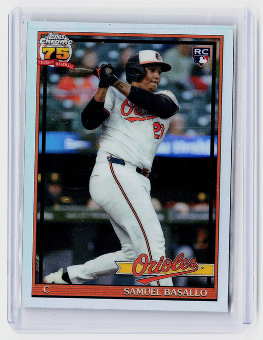 2025 Topps Chrome 1987 Topps Baseball Chrome Samuel Basallo RC #87TBC-17 - front