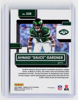 2022 Panini Donruss Optic Rated Rookie Pink Ahmad Gardner #228 New York Jets - back