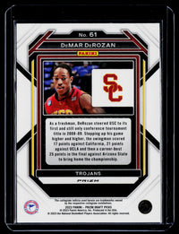 2023 Panini Prizm Draft Picks DeMar DeRozan #61 USC Trojans - back