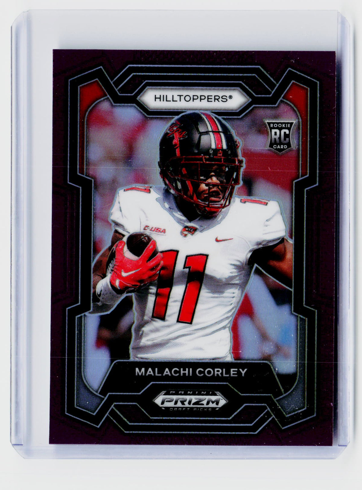 2024 Panini Prizm Draft Picks Malachi Corley #143 Orange Prizm RC 14/75 - front