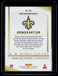 2024 Panini Donruss Elite Football Spencer Rattler Rookie Pink #155 - back