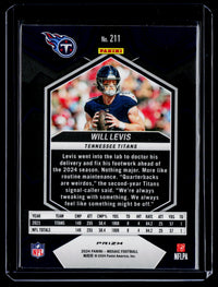 2024 Panini Mosaic Football Will Levis #211 - back