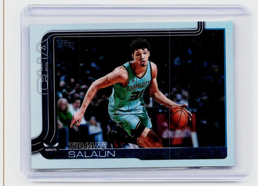 2025 Topps Basketball Tidjane Salaun #71 Charlotte Hornets Rookie - front
