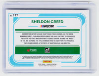2026 Panini Donruss Racing Sheldon Creed #177 Serial Numbered 067/199 - back