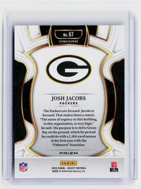 2025 Panini Select Football Josh Jacobs Pink Prizm Concourse #67 Packers - back
