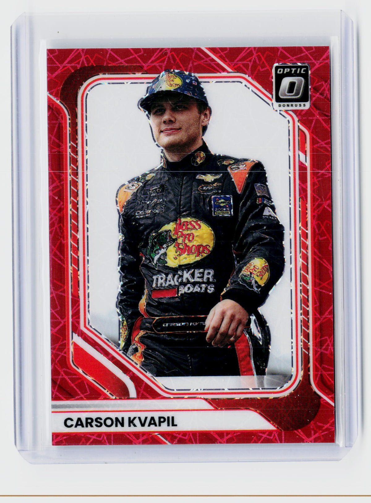 2026 Panini Donruss Racing Carson Kvapil Red Prizm #89 /199 - front