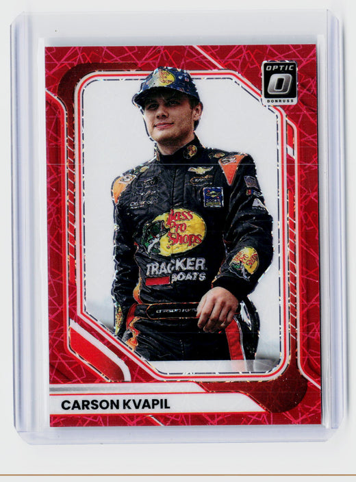 2026 Panini Donruss Racing Carson Kvapil Red Prizm #89 /199 - front