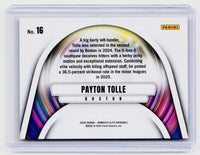 2026 Panini Donruss Elite Fuel Red Peyton Tolle Rookie #16 /49 Boston Red Sox - back