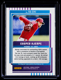 2025 Panini Donruss Baseball Signature Series Cooper Hjerpe Auto #SG-CHJ - back