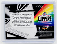 2021-22 Panini Prizm Prizmatic #13 Paul George Los Angeles Clippers - back