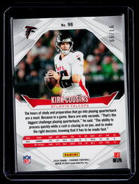 2024 Panini Phoenix Football Kirk Cousins #96 Base Red /99 - back