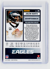 2025 Panini Score Football Jalen Hurts Showcase #84 03/25 - back