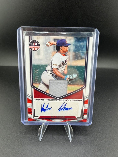 2025 Press Pass Collegiate National Team National Team Signatures Kyle Johnson NTS-KJ Autograph Memorabilia - front