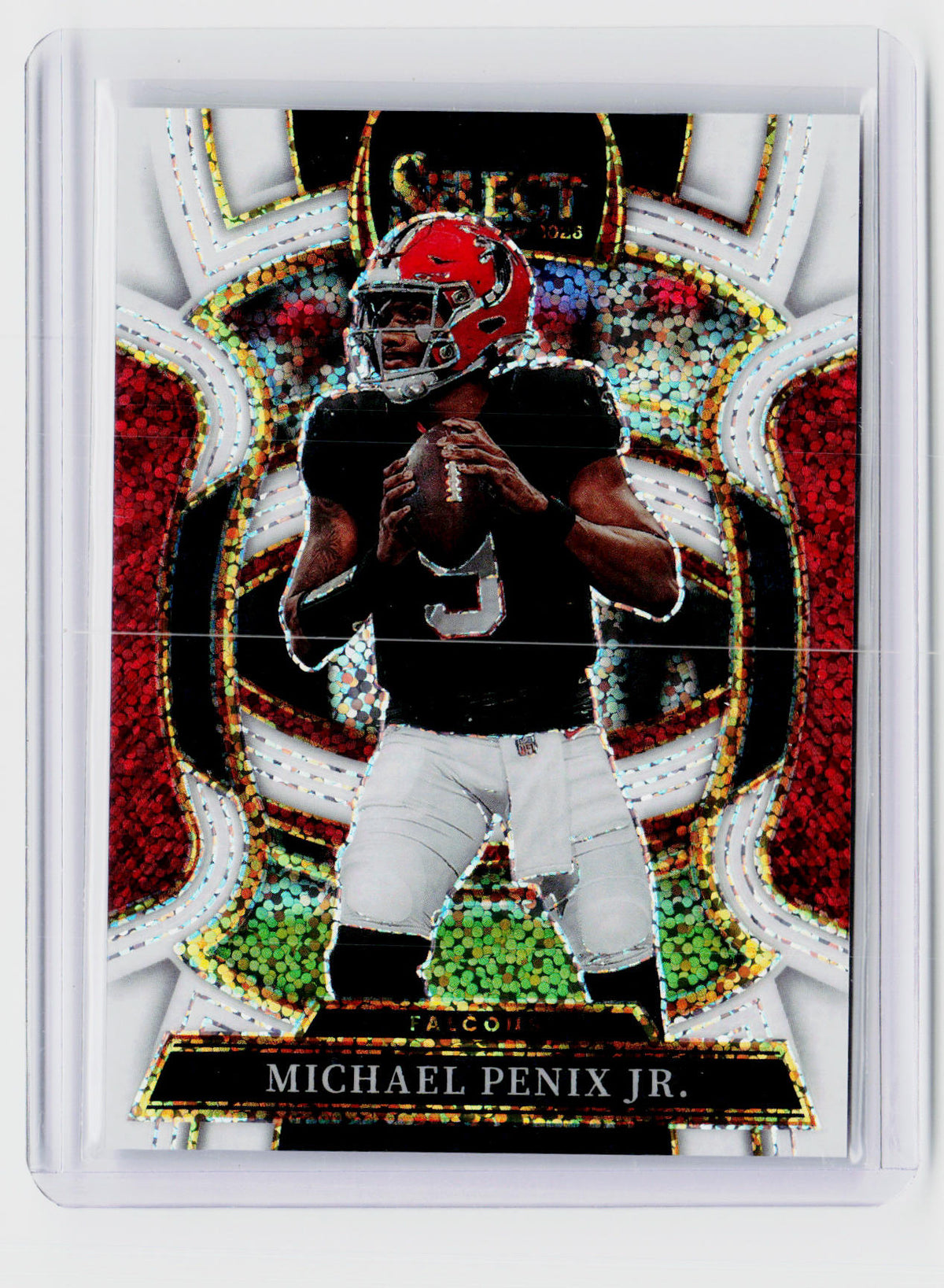 2025 Panini Select Football White sparkle Michael Penix Jr. #46 Atlanta Falcons - front