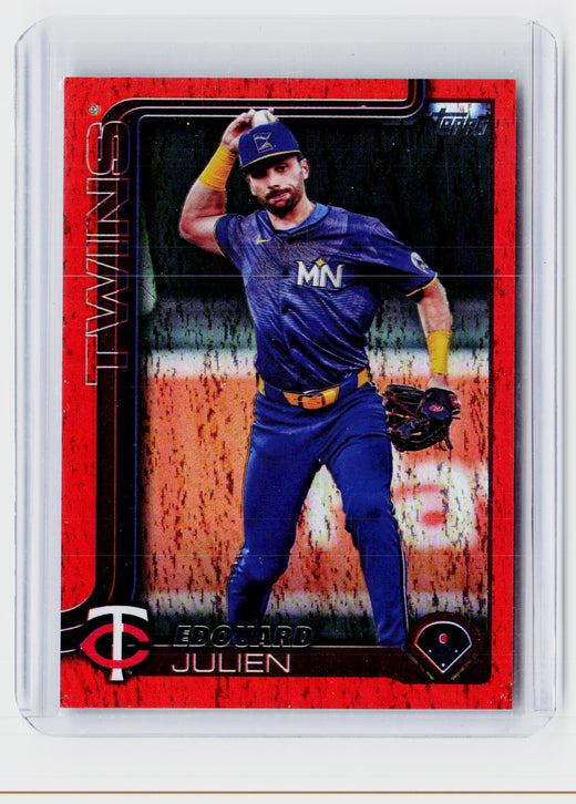2025 Topps Series 2 Edouard Julien Red Foil #503 /25 Minnesota Twins - front