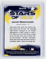 2025 Topps Stars of MLB Jacob Misiorowski RC #SMLB-26 Milwaukee Brewers - back