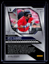 2025 Panini Prizm Baseball Kyle DeBarge #18 /499 - back