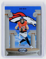 2025 Panini Certified Franchise Foundations Bo Nix #FFO-BNX /50 - front