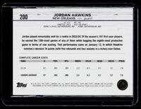 2025 Topps Chrome Green Refractor Jordan Hawkins RC #200 - back
