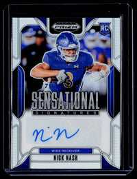 2025 Panini Prizm Draft Picks Sensational Signatures Nick Nash Silver Prizm Auto #SS-NNH - front