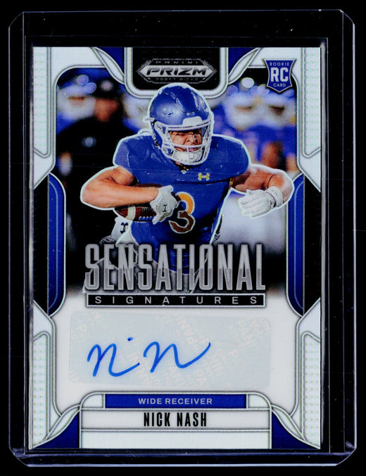 2025 Panini Prizm Draft Picks Sensational Signatures Nick Nash Silver Prizm Auto #SS-NNH - front