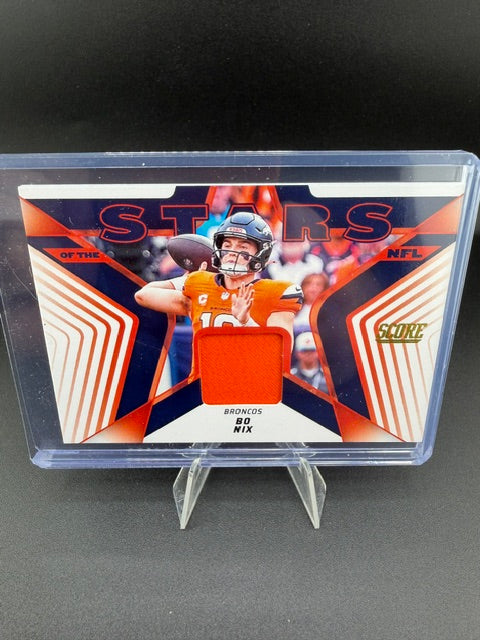 2025 Panini Score Football Stars of the NFL Jerseys Bo Nix Base Jersey #SNJ-BNX - front