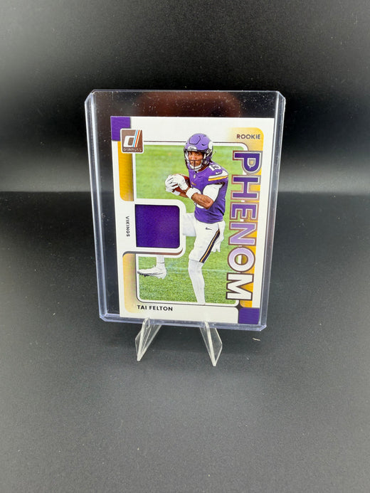 2025 Panini Donruss Rookie Phenom Jerseys Tai Felton RC Minnesota Vikings - front