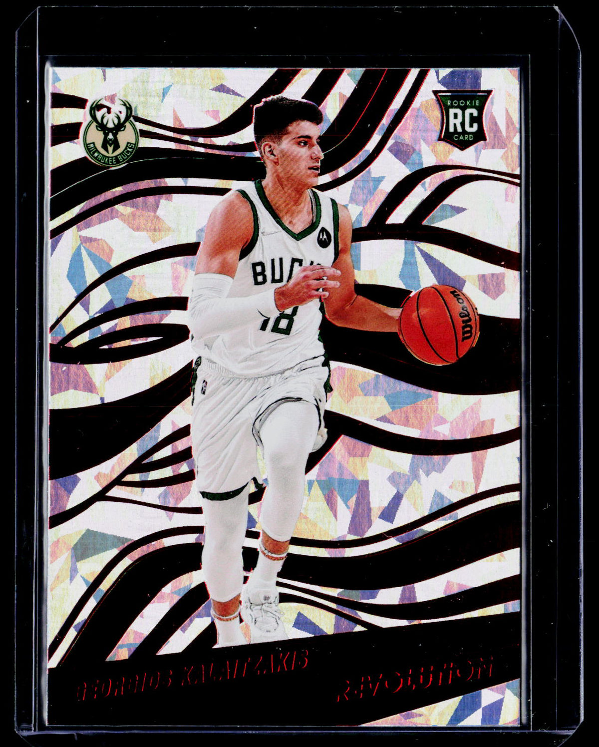 2021-22 Panini Revolution Chinese New Year Georgios Kalaitzakis RC #106 Bucks - front