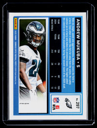 2025 Panini Donruss Optic Football Rated Rookie Andrew Mukuba #297 Blue Holo - back