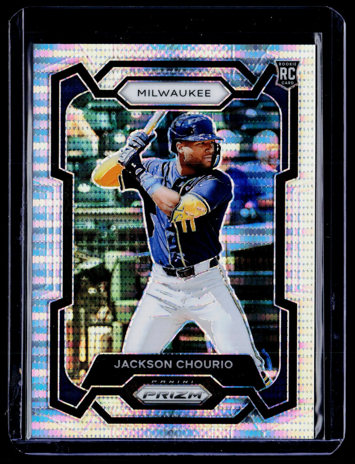 2024 Panini Prizm Baseball Jackson Chourio pulsar Prizms Rookie Card #277 /199 - front