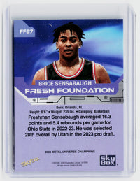 2023 Upper Deck Skybox Metal Universe Champions Fresh Foundation Brice Sensabaugh RC - back
