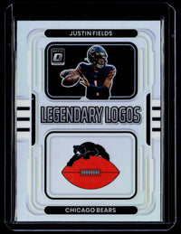 2022 Panini Donruss Football Legendary Logos Justin Fields LL-11 Chicago Bears - front
