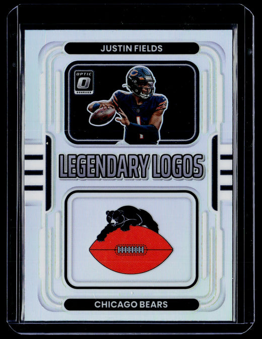2022 Panini Donruss Football Legendary Logos Justin Fields LL-11 Chicago Bears - front