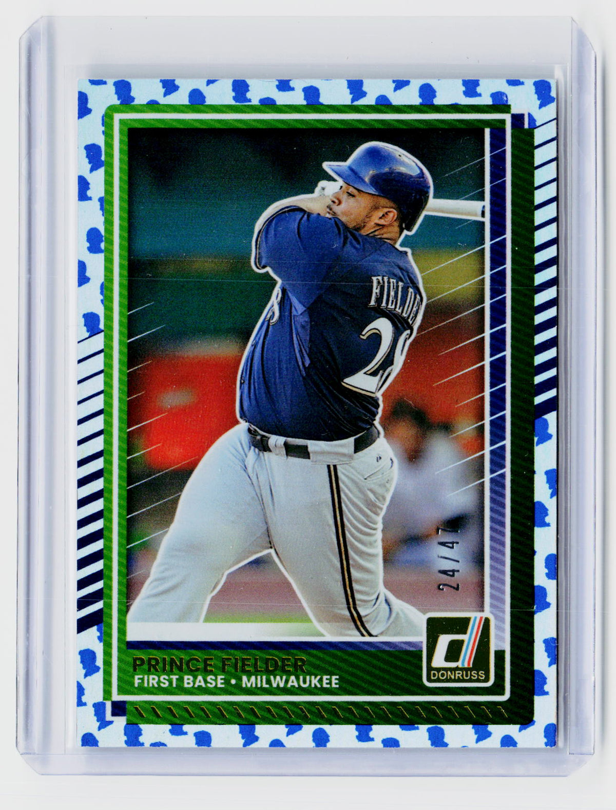 2025 Panini Donruss Baseball Prince Fielder #62 Artist Proof /47 - front
