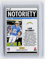 2025 Panini Mosaic Football 2nd Edition Notoriety #2 Ladd McConkey - back