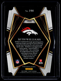 2021 Panini Select Football Seth Williams Rookie Premier Level #198 - back