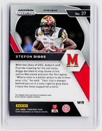 2021 Panini Prizm Draft Picks Stefon Diggs Blue Pulsar Prizm #37 Maryland - back