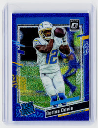 2023 Panini Donruss Optic Derius Davis Rated Rookie Blue Hyper #264 - front