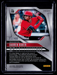 2025 Panini Prizm Baseball Darren Baker RC #130 /499 - back