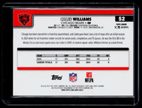 2025 Topps Chrome Caleb Williams #52 Chicago Bears - back