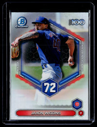 2026 Topps Bowman Chrome Top 100 Jaxon Wiggins #BTP-72 Chicago Cubs - front