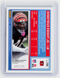 2025 Panini Donruss Optic Demetrius Knight Jr. Rated Rookie Autograph /299 #296 - back