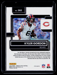 2022 Panini Donruss Optic Football Kyler Gordon Rated Rookie #262 Chicago Bears - back