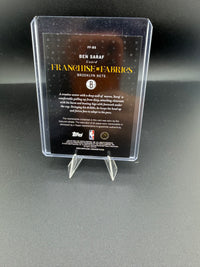 2025 Topps Franchise Fabrics Ben Saraf Brooklyn Nets Rookie Player-Worn Memorabilia Card FF-BS - back