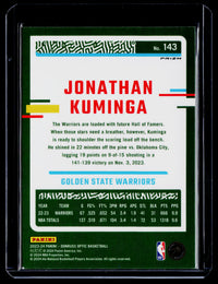 2023-24 Panini Donruss Optic Basketball Jonathan Kuminga #143 - back