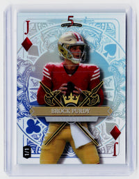 2024 Wild Card Card Draw 5 Stacked Deck Brock Purdy SDJD-BPN - front