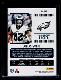 2024 Panini Contenders Rookie Ticket Autographs Ainias Smith #191 Ticket Stub RC Auto - back