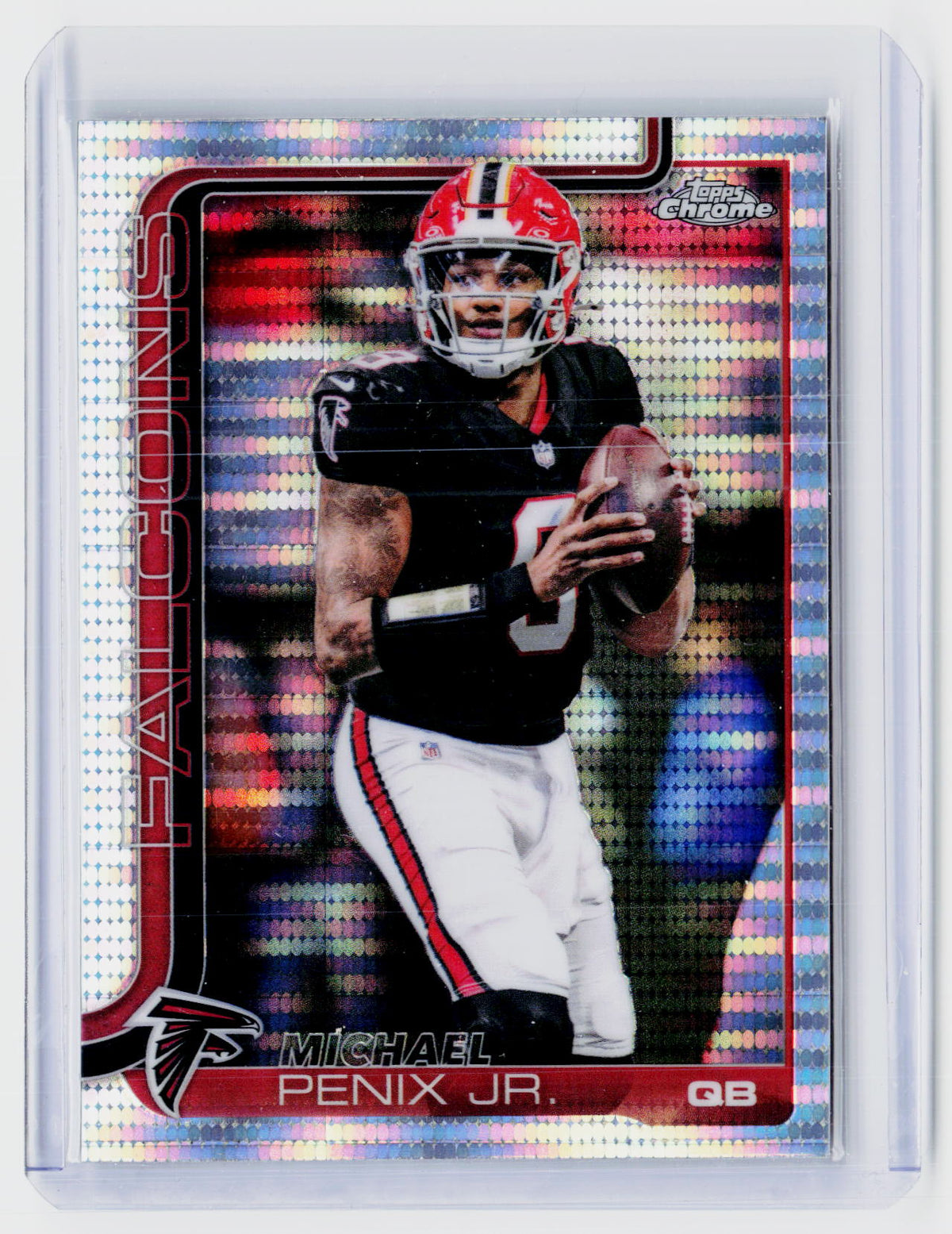 2025 Topps Chrome Football Michael Penix Jr. RayWave Refractor #15 Atlanta Falcons - front