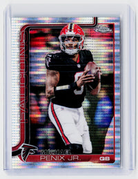 2025 Topps Chrome Football Michael Penix Jr. RayWave Refractor #15 Atlanta Falcons - front