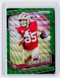 2025 Panini Prizm Football George Kittle Green Prizm #94 San Francisco 49ers - front